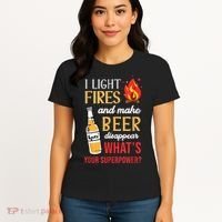 I Light Fires And Make Beer Disappear Funny Camping Women's T-Shirt thumb 4