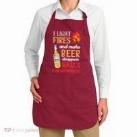 I Light Fires And Make Beer Disappear Funny Camping Apron thumb 2