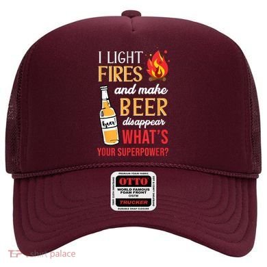 I Light Fires And Make Beer Disappear Funny Camping Hat