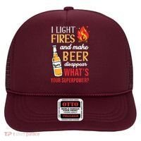 I Light Fires And Make Beer Disappear Funny Camping Hat thumb 0