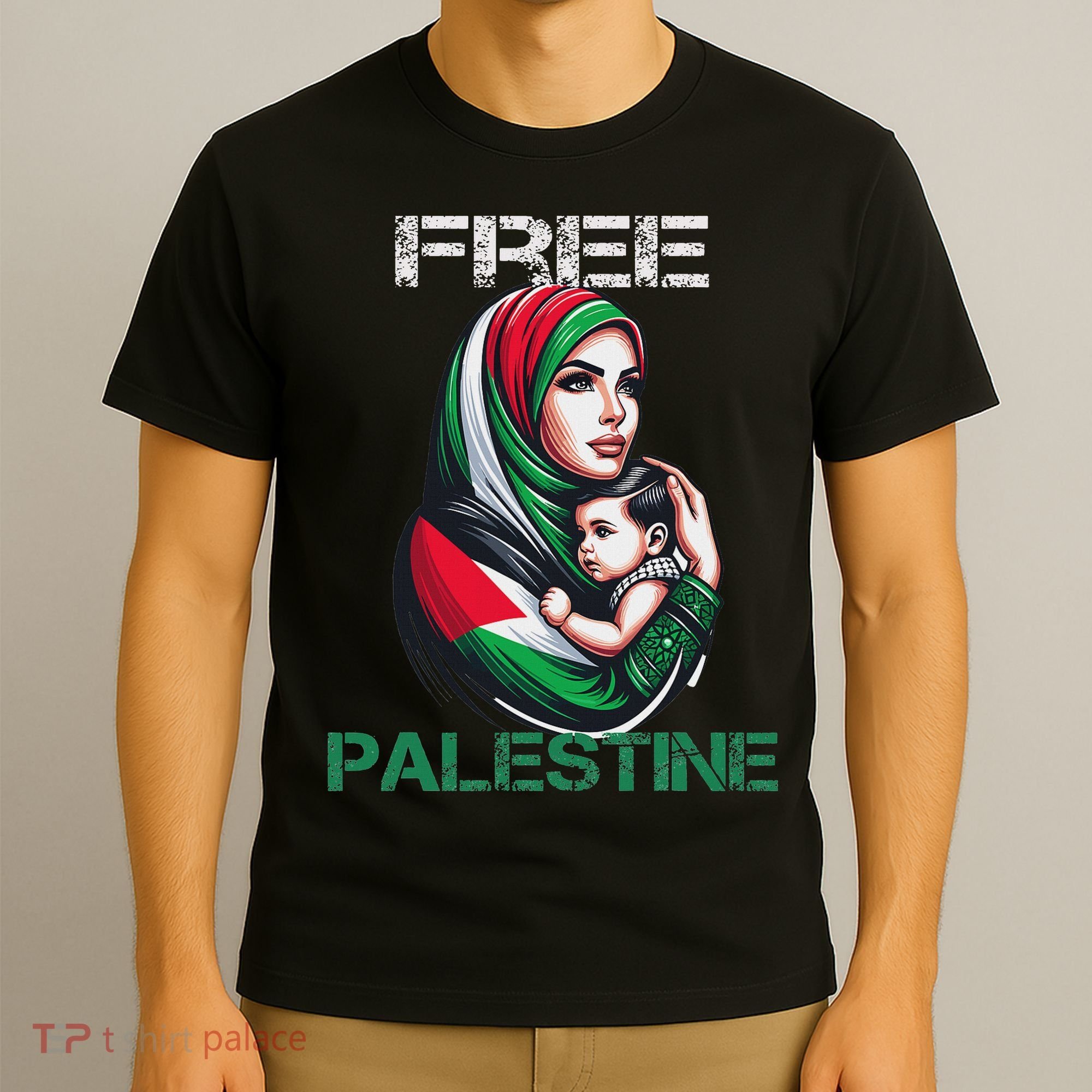 I Love Free Palestine Mother Children Gaza Strip Palestinian T-Shirt