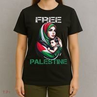 I Love Free Palestine Mother Children Gaza Strip Palestinian T-Shirt thumb 4