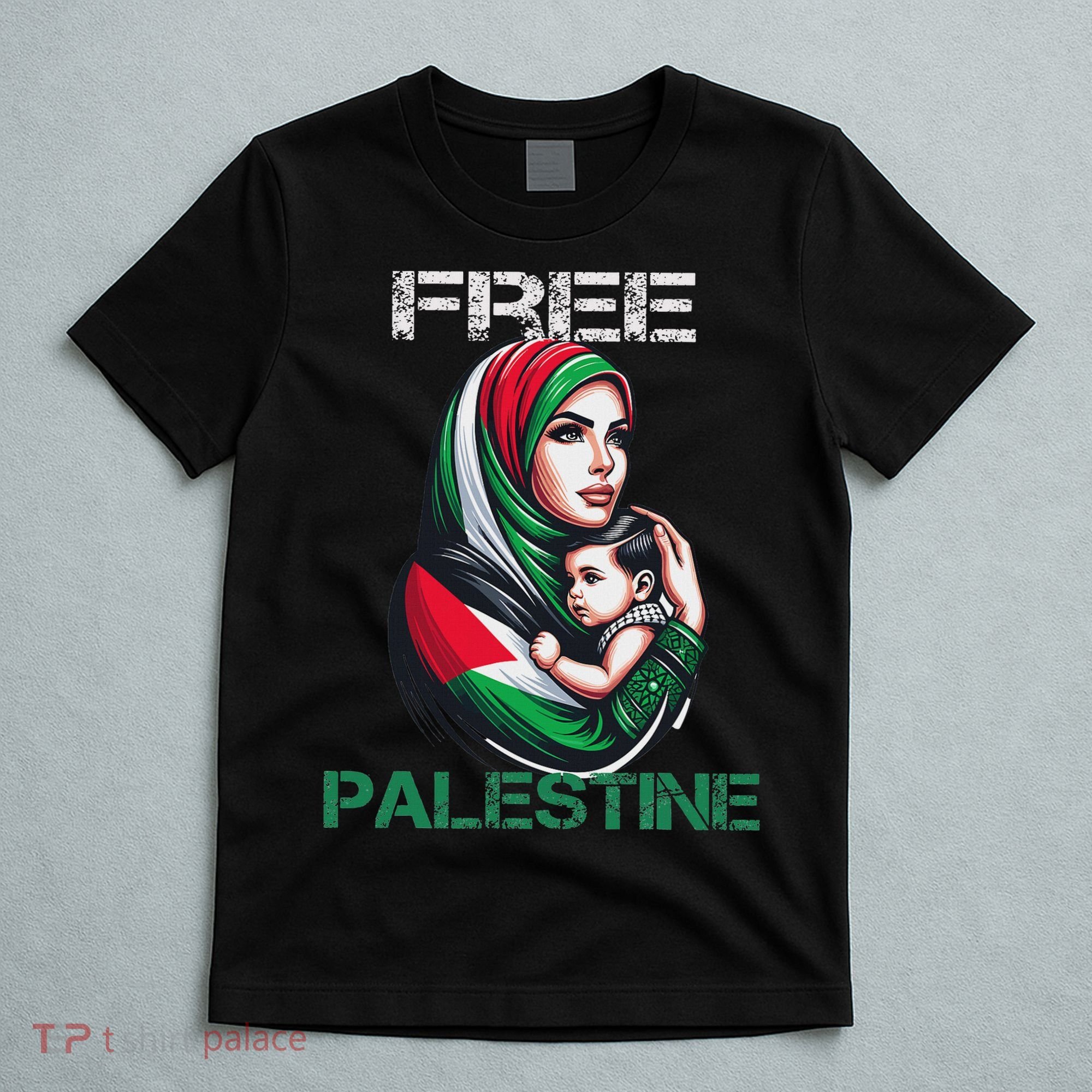 I Love Free Palestine Mother Children Gaza Strip Palestinian T-Shirt