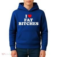 I Love Fat Bitches Great Gift Kids Hoodie thumb 4