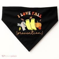 I Love Fall Prevention Halloween USA-Made Doggie Bandana thumb 0
