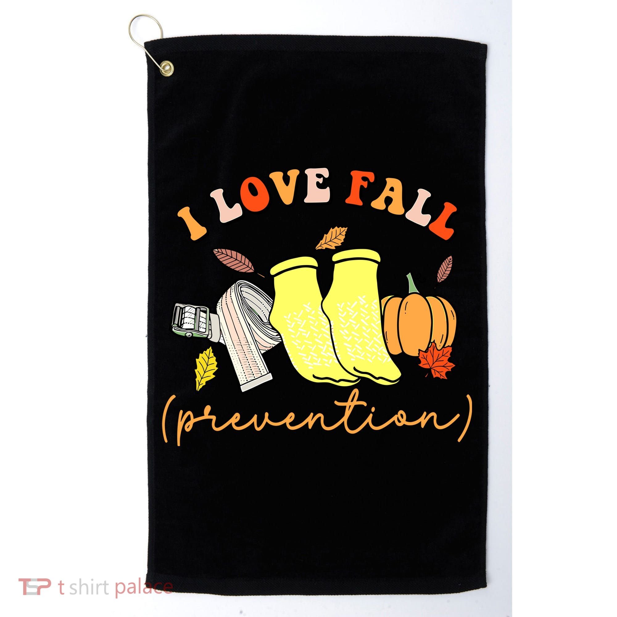 I Love Fall Prevention Halloween Golf Towel