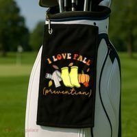 I Love Fall Prevention Halloween Golf Towel thumb 2