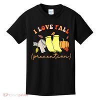 I Love Fall Prevention Halloween Kids T-Shirt thumb 0