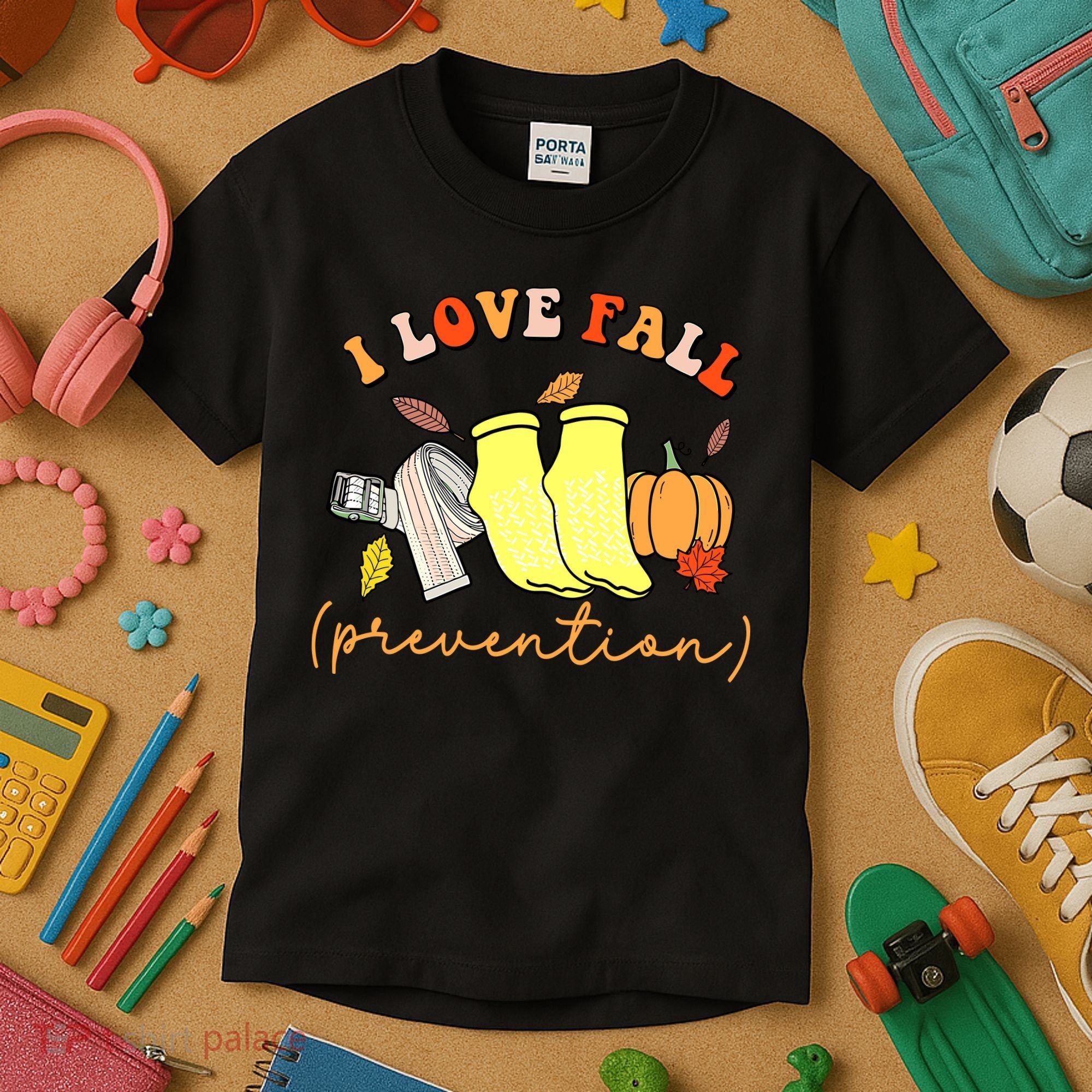 I Love Fall Prevention Halloween Kids T-Shirt