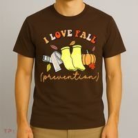 I Love Fall Prevention Halloween T-Shirt thumb 3