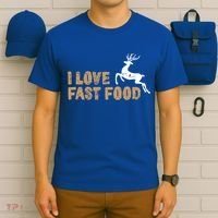 I Love Fast Food Hunting Deer Hunting Gift T-Shirt thumb 6