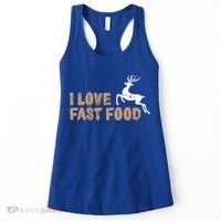 I Love Fast Food Hunting Deer Hunting Gift Women's Tank Top thumb 0