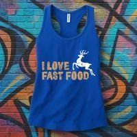 I Love Fast Food Hunting Deer Hunting Gift Women's Tank Top thumb 3