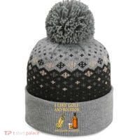 I Like Golf And Bourbon And Maybe 3 People The Baniff Cuffed Pom Beanie thumb 0