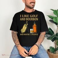I Like Golf And Bourbon And Maybe 3 People Comfort Colors T-Shirt thumb 3