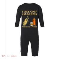 I Like Golf And Bourbon And Maybe 3 People Infant Fleece One Piece thumb 0