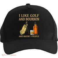 I Like Golf And Bourbon And Maybe 3 People Five-Panel Snapback Cap thumb 0