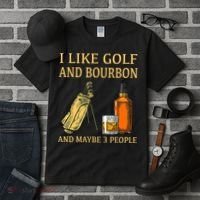 I Like Golf And Bourbon And Maybe 3 People Tall T-Shirt thumb 3