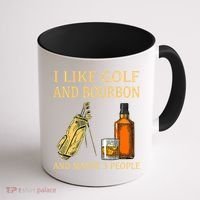 I Like Golf And Bourbon And Maybe 3 People Coffee Mug thumb 1
