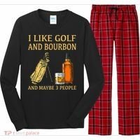I Like Golf And Bourbon And Maybe 3 People Long Sleeve Pajama Set thumb 0