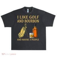 I Like Golf And Bourbon And Maybe 3 People Urban Oversized Heavyweight T-Shirt thumb 0
