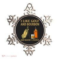 I Like Golf And Bourbon And Maybe 3 People Ornament thumb 0