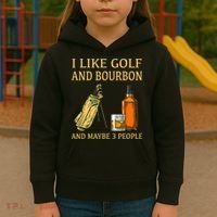 I Like Golf And Bourbon And Maybe 3 People Kids Hoodie thumb 3