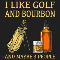 I Like Golf And Bourbon And Maybe 3 People Kids Long Sleeve Plaid Pajama Set thumb 2
