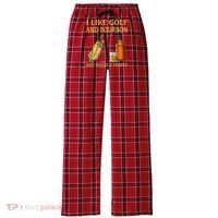 I Like Golf And Bourbon And Maybe 3 People Women's Flannel Plaid Pajama Pants thumb 0