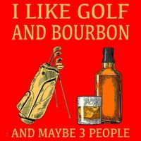 I Like Golf And Bourbon And Maybe 3 People Santa Hat thumb 1