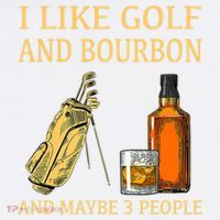 I Like Golf And Bourbon And Maybe 3 People Comfort Colors Garment-Dyed Hooded Sweatshirt thumb 2