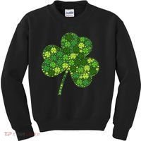 Irish Lucky Green Shamrock Clover Women St Patricks Day (2) Kids Sweatshirt thumb 0