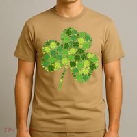 Irish Lucky Green Shamrock Clover Women St Patricks Day (2) T-Shirt thumb 3