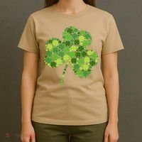 Irish Lucky Green Shamrock Clover Women St Patricks Day (2) T-Shirt thumb 4