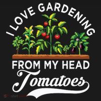 I Love Gardening From My Head Tomatoes Funny Gardener Ornament thumb 1
