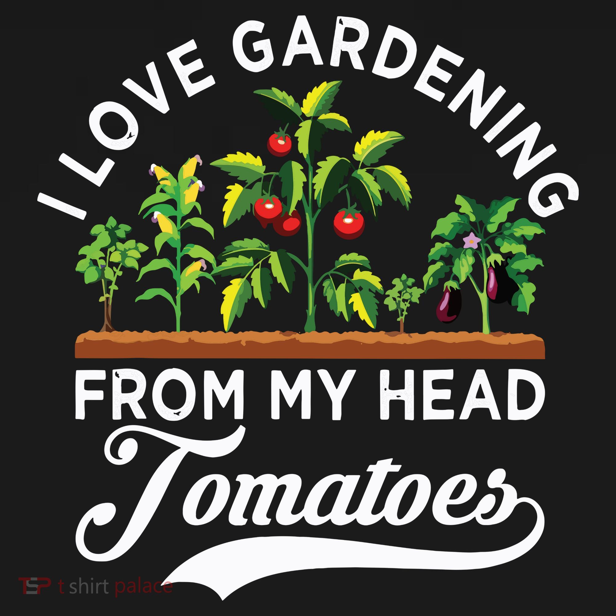 I Love Gardening From My Head Tomatoes Funny Gardener Ornament