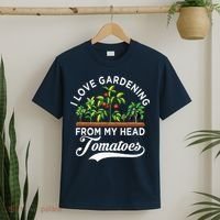 I Love Gardening From My Head Tomatoes Funny Gardener T-Shirt thumb 2