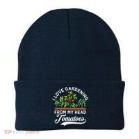 I Love Gardening From My Head Tomatoes Funny Gardener Beanie thumb 0