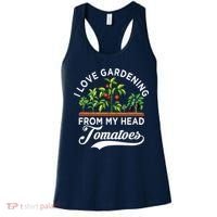 I Love Gardening From My Head Tomatoes Funny Gardener Women's Tank Top thumb 0