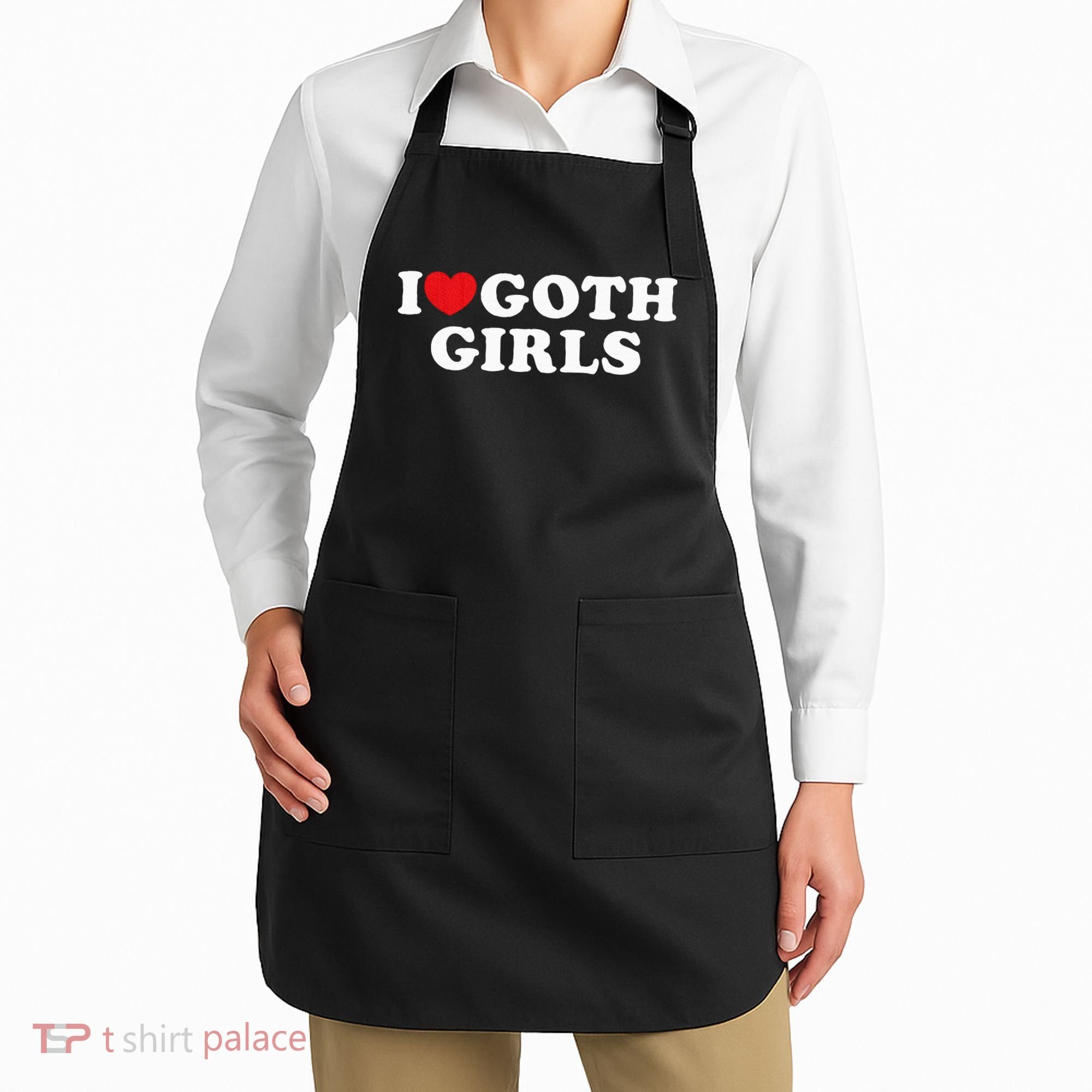 I Love Goth Girl Apron