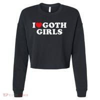 I Love Goth Girl Cropped Pullover Crew thumb 0
