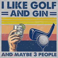 I Like Golf And Gin And Maybe 3 People Ladies PosiCharge Tri-Blend Wicking Tank thumb 2