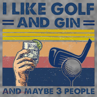 I Like Golf And Gin And Maybe 3 People Toddler Hoodie thumb 2
