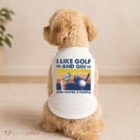 I Like Golf And Gin And Maybe 3 People Doggie Tank thumb 2