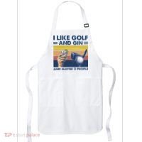 I Like Golf And Gin And Maybe 3 People Apron thumb 0