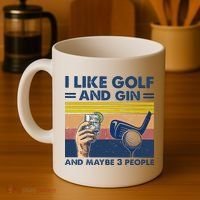 I Like Golf And Gin And Maybe 3 People Coffee Mug thumb 4