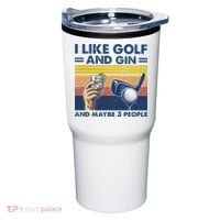I Like Golf And Gin And Maybe 3 People Tumbler thumb 0