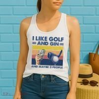 I Like Golf And Gin And Maybe 3 People Women's Tank Top thumb 2
