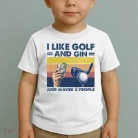 I Like Golf And Gin And Maybe 3 People Toddler T-Shirt thumb 2