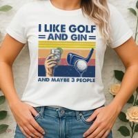 I Like Golf And Gin And Maybe 3 People Women's T-Shirt thumb 2